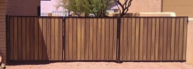 Classic RV gate and extra side panel for privacy